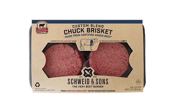 CAB Custom Blend Chuck Brisket Packaging.