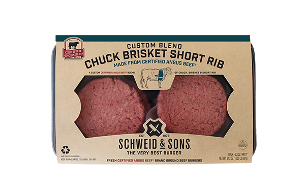 CAB Custom Blend Chuck Brisket Short Rib Packaging.